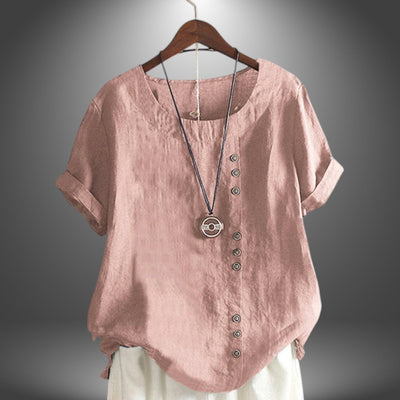 Kelly | Blusa Artigianale In Lino da Donna