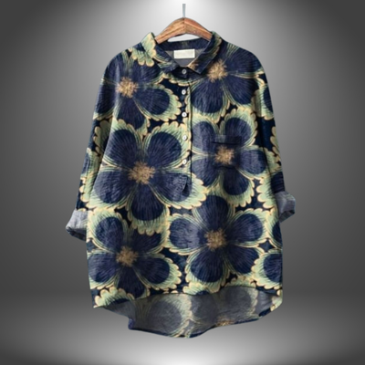 Amber | Blusa Artigianale con motivo floreale