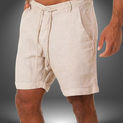 Roberto | Pantaloni Corti Artigianali in Lino Naturale