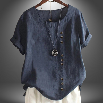 Chiara | Blusa Artigianale in Lino da Donna