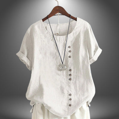 Kelly | Blusa Artigianale In Lino da Donna