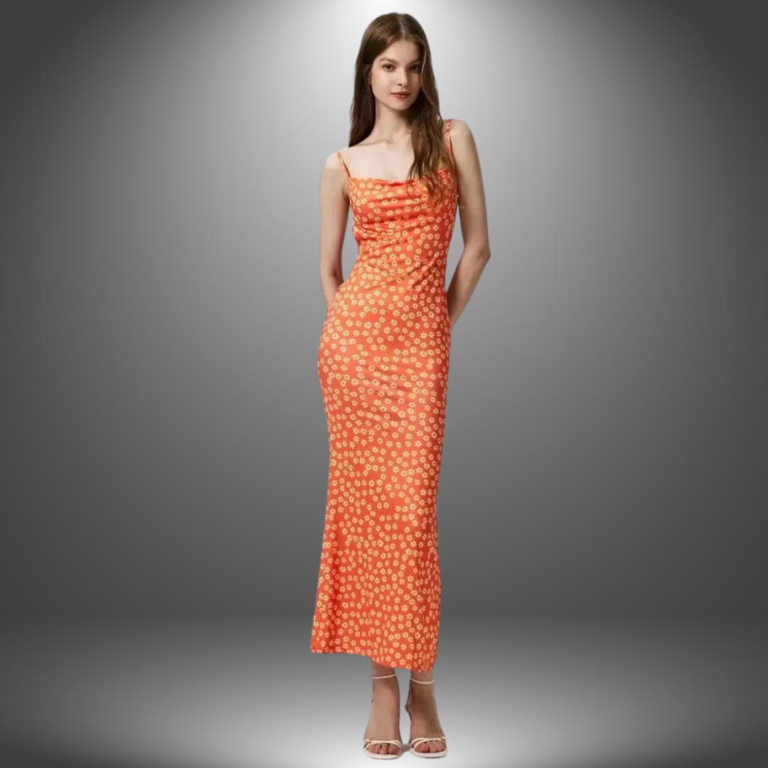 Giada | Abito Lungo Premium Floreale con Bretelle