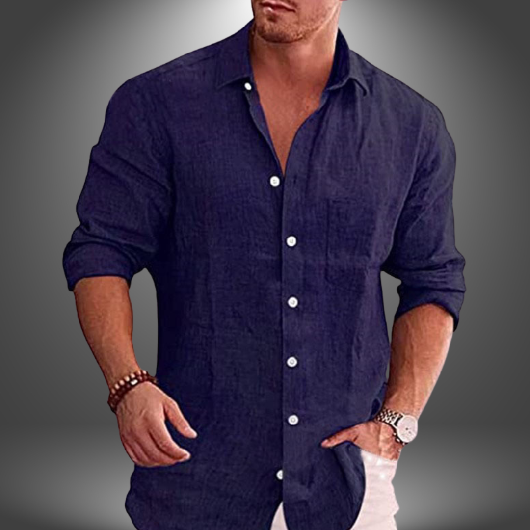 Riki | Camicia Classica in lino da Uomo