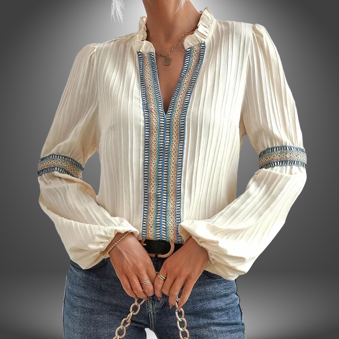 Valeria | Blusa Premium con Scollo a V Elegante