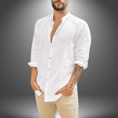 Joshua | Camicia In Lino e Cotone Artigianale