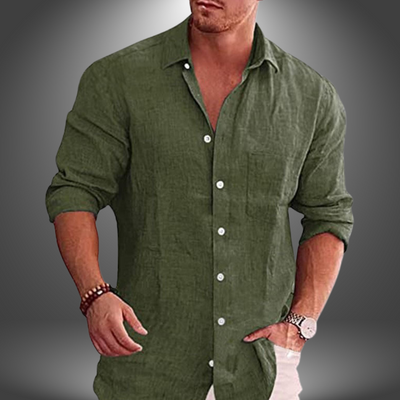 Riki | Camicia Classica in lino da Uomo