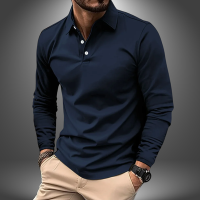 Diego | Polo a maniche lunghe elegante Fatta a Mano