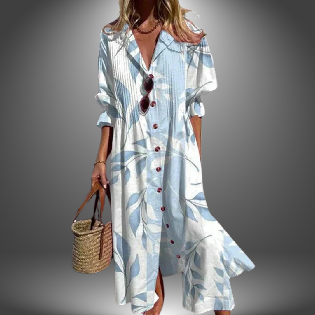 Ludovica | Vestito Lungo Artigianale Colorato