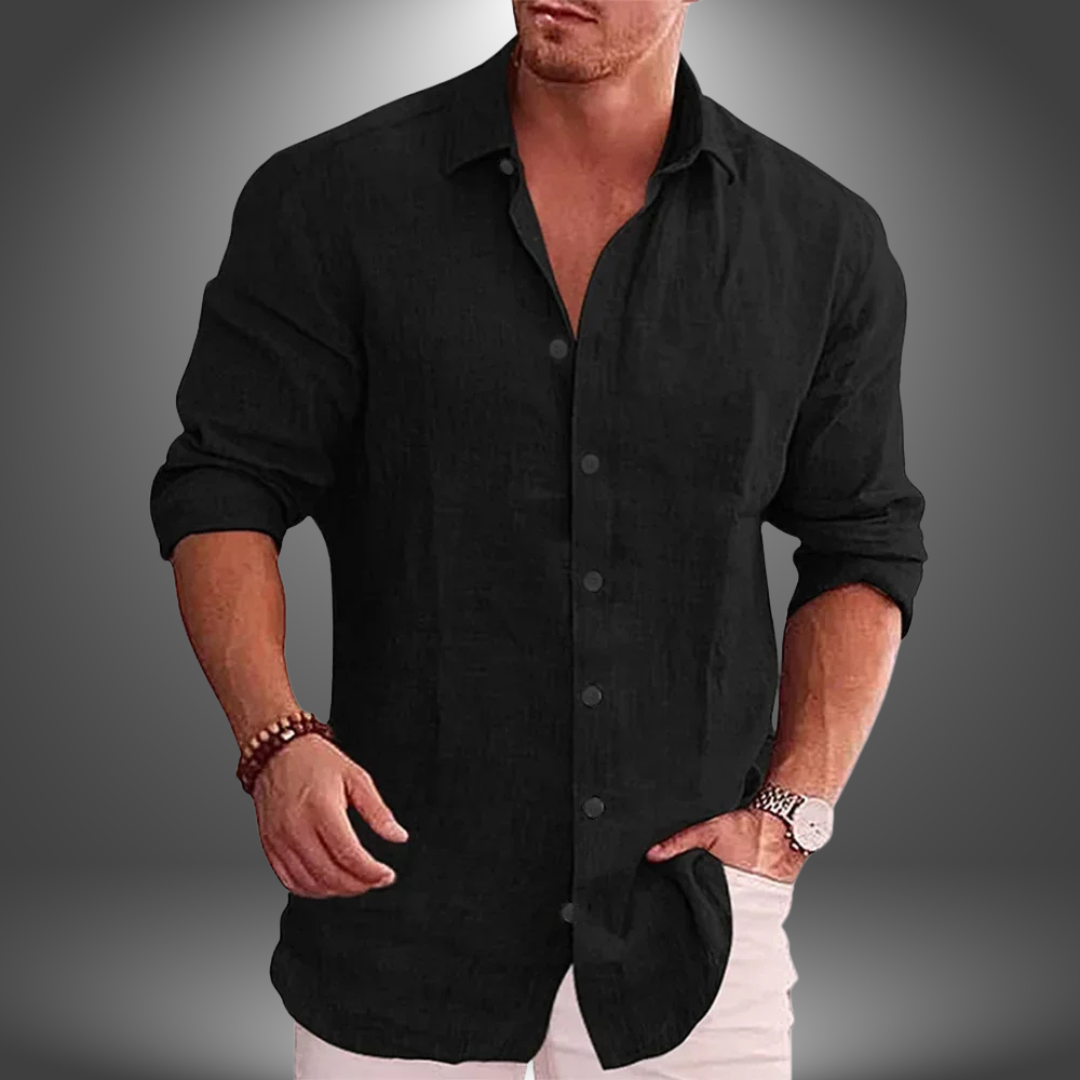 Riki | Camicia Classica in lino da Uomo