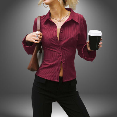 Eva | Blusa Elegante Artigianale a Costine