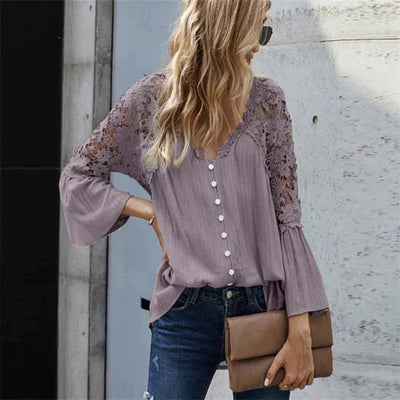 Sara | Blusa in pizzo floreale